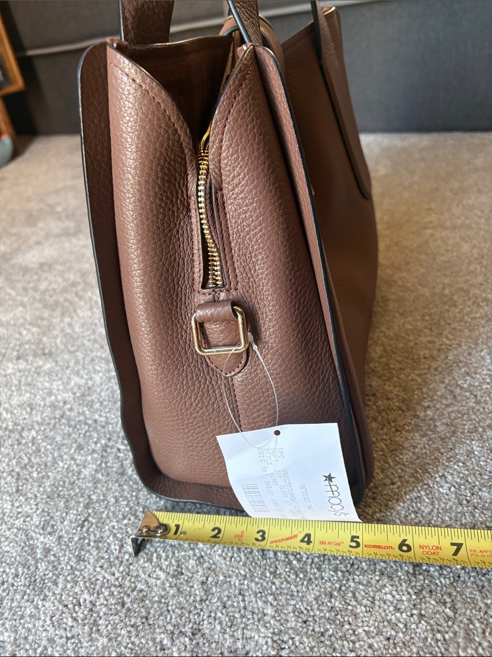 RADLEY LONDON Brown Pebbled Leather Top-Handle Crossbody - Picture 8 of 9